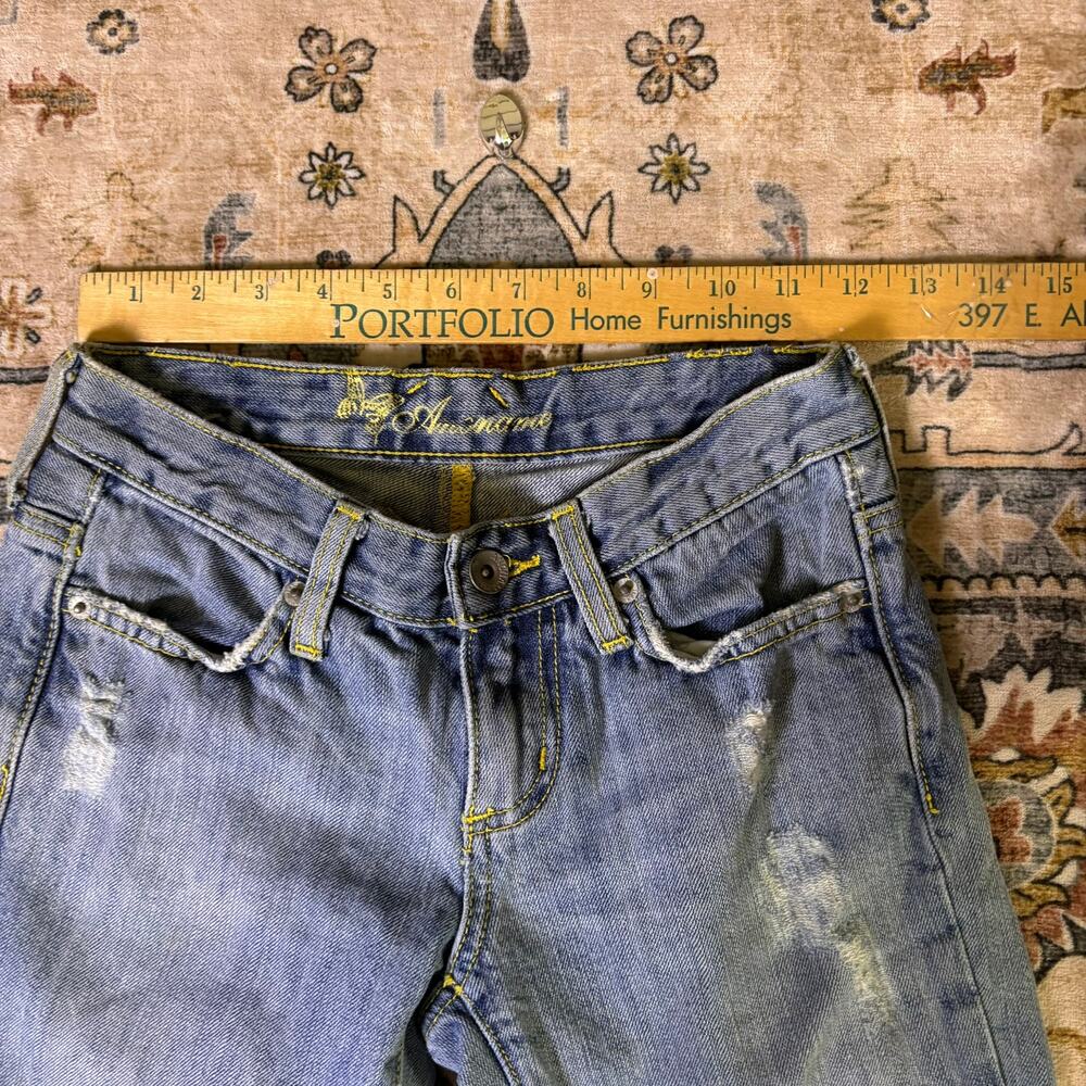 Vintage early 2000s Anoname low rise flare light wash Jeans Y2K size 24 Bootcut - Picture 10 of 14